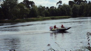 Thundercats powerboats on the lake at Cholmondeley Castle