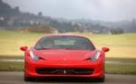 Ferrari 458 front view in red