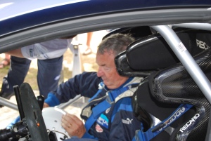 Nick Mason passenger in WRC Carfest